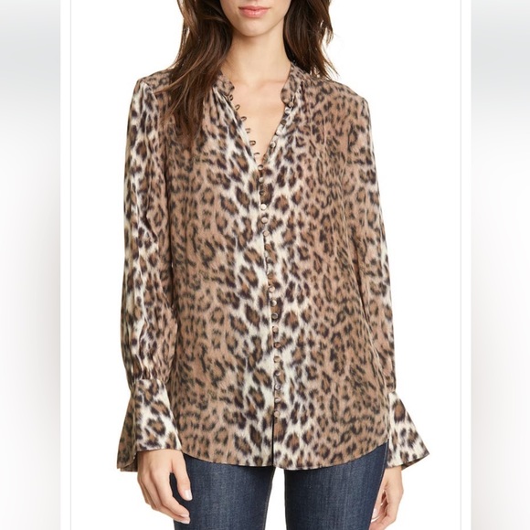 Joie Tops - joie Tariana Light Taupe Blouse Sz L (10)